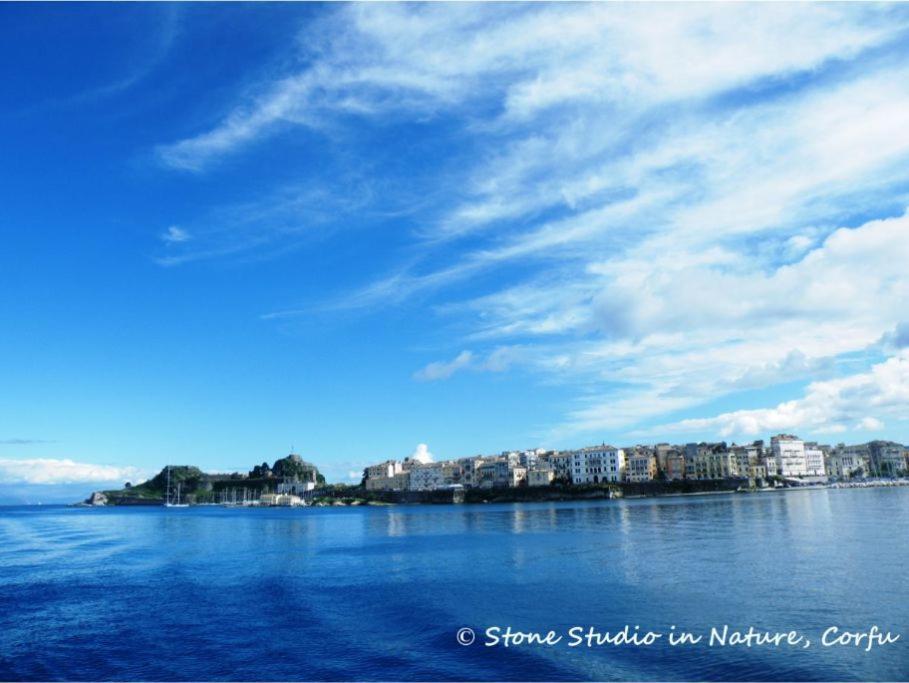 Stone Studio In Nature With View To Corfu Town! Evropouloi Kültér fotó