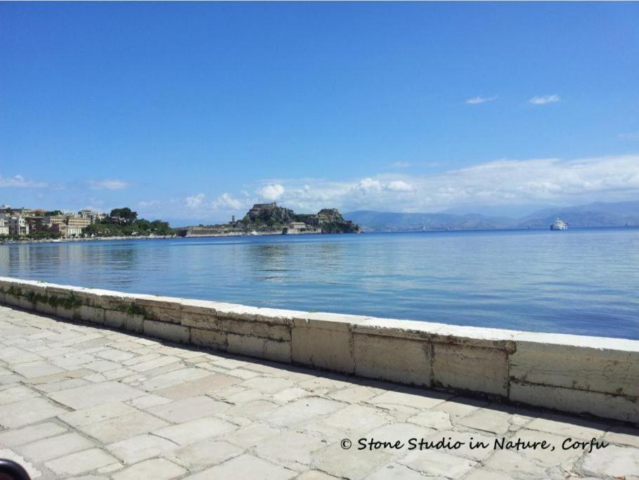 Stone Studio In Nature With View To Corfu Town! Evropouloi Kültér fotó